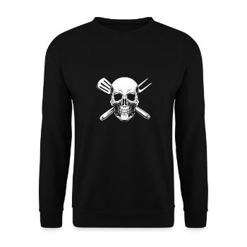 Grill grill maître BBQ - Sweat-shirt Unisexe - noir - Devant - Alina (178cm) & Michal (187cm)