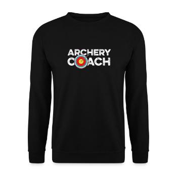 Bogenschütze Bogensport Pfeil Bogen Bogenschießen - Unisex Pullover - Schwarz - Vorne - Alina (178cm) & Michal (187cm)