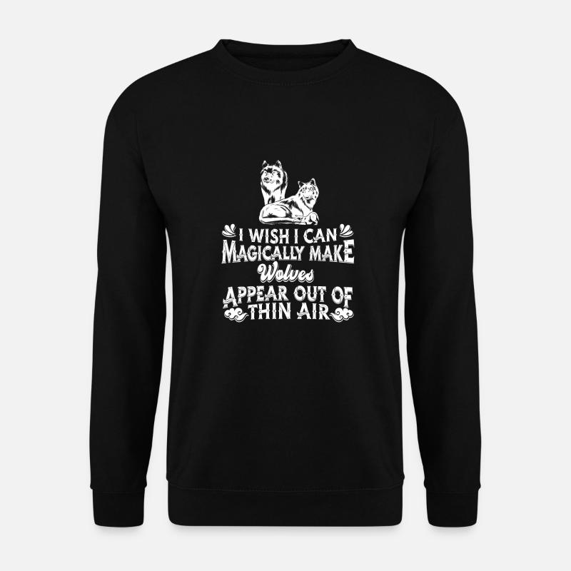 Wolf - Unisex Pullover - Schwarz