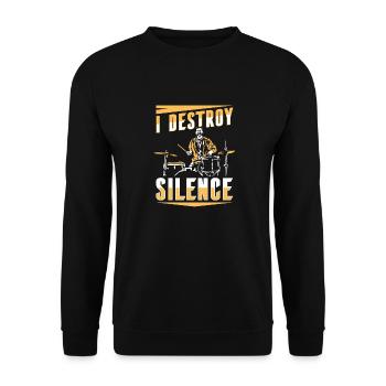 Spielmannszug Fanfarenzug Trommeln Trommler - Unisex Pullover - Schwarz - Vorne - Alina (178cm) & Michal (187cm)