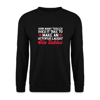 Père blagues Papa Blagues - Sweat-shirt Unisexe - noir - Devant - Alina (178cm) & Michal (187cm)
