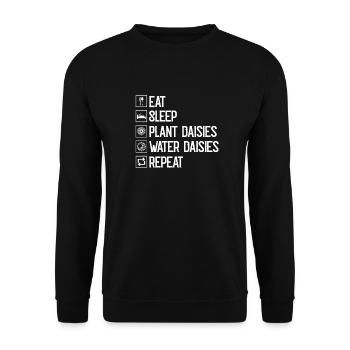 Hobby Jardinier Jardinier Fleur d’Oie - Sweat-shirt Unisexe - noir - Devant - Alina (178cm) & Michal (187cm)