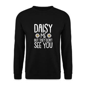 Hobby Gardener Garden Gardener Daisy - Unisex Sweatshirt - black - Front - Alina (178cm) & Michal (187cm)