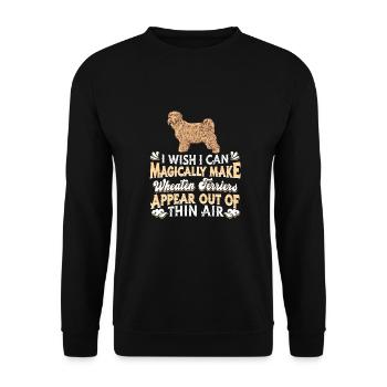 Wheaten Terrier Dog - Unisex Sweatshirt - black - Front - Alina (178cm) & Michal (187cm)
