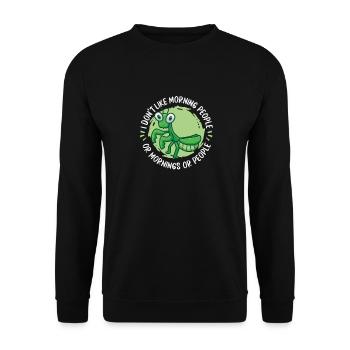 Gottesanbeterin - Unisex Pullover - Schwarz - Vorne - Alina (178cm) & Michal (187cm)