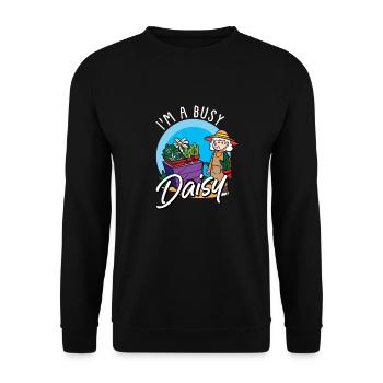 Hobby Jardinier Jardinier Jardinier Daisy - Sweat-shirt Unisexe - noir - Devant - Alina (178cm) & Michal (187cm)