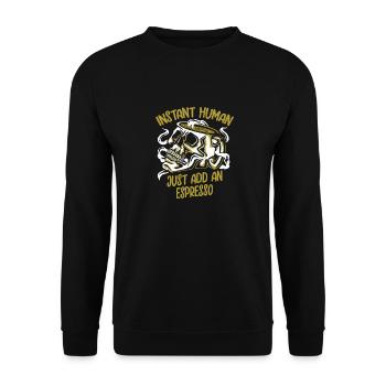 Espresso coffee - Unisex Sweatshirt - black - Front - Alina (178cm) & Michal (187cm)
