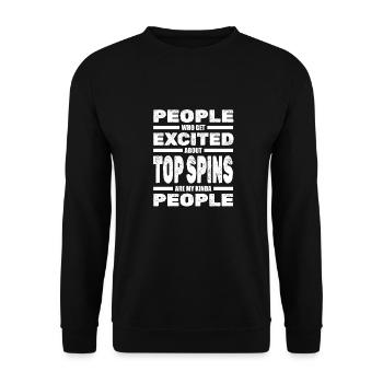 Table tennis, ping pong - Unisex Sweatshirt - black - Front - Alina (178cm) & Michal (187cm)