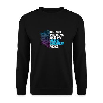 Tontechniker Sound Audio Engineer - Unisex Pullover - Schwarz - Vorne - Alina (178cm) & Michal (187cm)