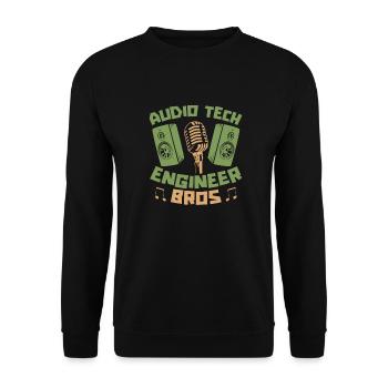 Tontechniker Sound Audio Engineer - Unisex Pullover - Schwarz - Vorne - Alina (178cm) & Michal (187cm)