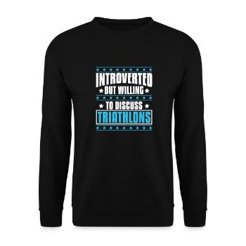 Triathlon - Unisex Sweatshirt - black - Front - Alina (178cm) & Michal (187cm)