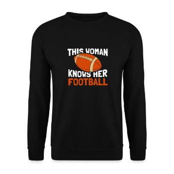 American football - Unisex Sweatshirt - black - Front - Alina (178cm) & Michal (187cm)