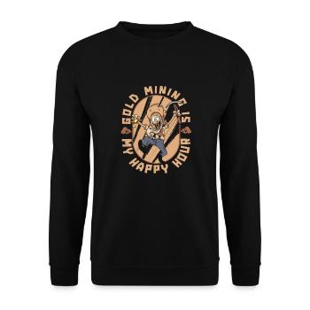 Gold Mining Gold Mine - Unisex Sweatshirt - black - Front - Alina (178cm) & Michal (187cm)