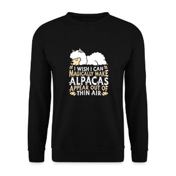 Alpaka - Unisex Pullover - Schwarz - Vorne - Alina (178cm) & Michal (187cm)