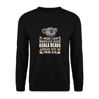 Koala Koala Bear - Unisex Sweatshirt - black - Front - Alina (178cm) & Michal (187cm)