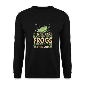 Frog Frogs Amphibian - Unisex Sweatshirt - black - Front - Alina (178cm) & Michal (187cm)