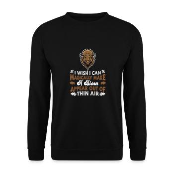 Amerikanischer Bison Büffel - Unisex Pullover - Schwarz - Vorne - Alina (178cm) & Michal (187cm)