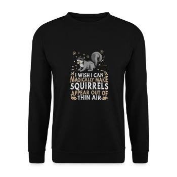 Squirrel - Unisex Sweatshirt - black - Front - Alina (178cm) & Michal (187cm)