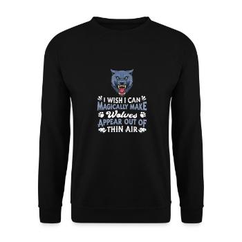 Wolf - Unisex Sweatshirt - black - Front - Alina (178cm) & Michal (187cm)