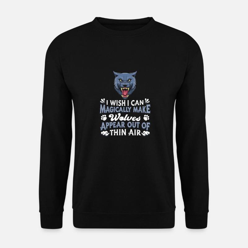 Wolf - Unisex Pullover - Schwarz