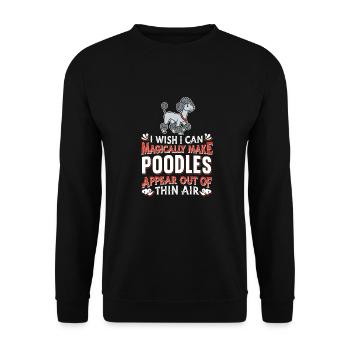 Poodle Dog - Unisex Sweatshirt - black - Front - Alina (178cm) & Michal (187cm)