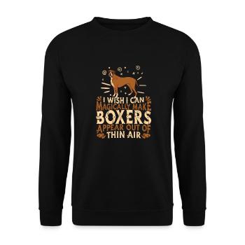 Boxer Chien - Sweat-shirt Unisexe - noir - Devant - Alina (178cm) & Michal (187cm)