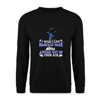 Ski Skifahren Skier - Unisex Pullover - Schwarz - Vorne - Alina (178cm) & Michal (187cm)