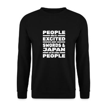 Samouraï - Sweat-shirt Unisexe - noir - Devant - Alina (178cm) & Michal (187cm)