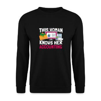 Comptabilité Comptable Impôts - Sweat-shirt Unisexe - noir - Devant - Alina (178cm) & Michal (187cm)