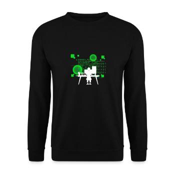 Programmer Coder Software Developer - Unisex Sweatshirt - black - Front - Alina (178cm) & Michal (187cm)