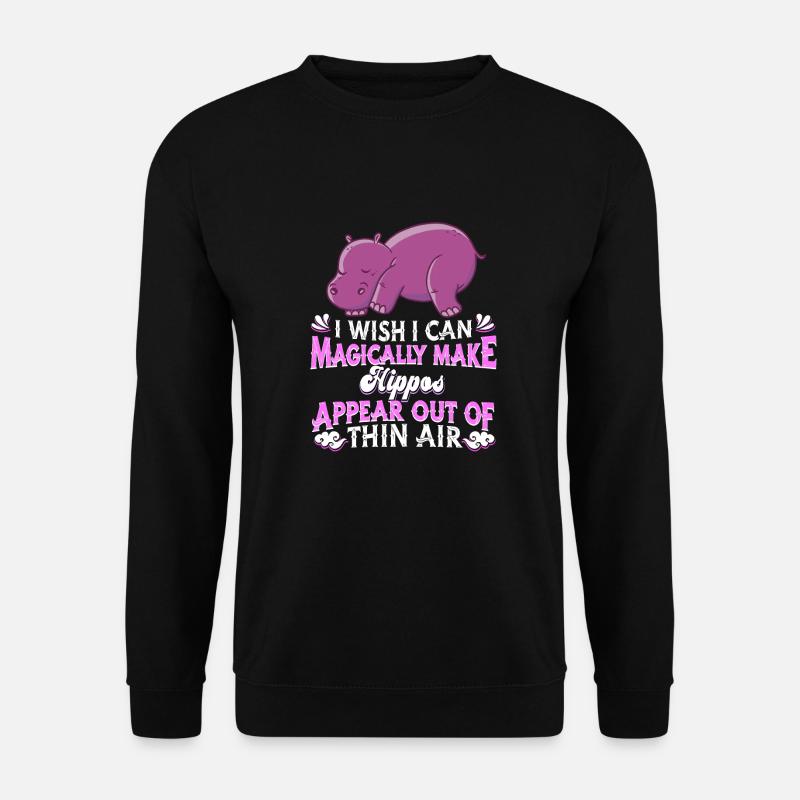 Nilpferd Hippo Flusspferd - Sweat-shirt Unisexe - noir