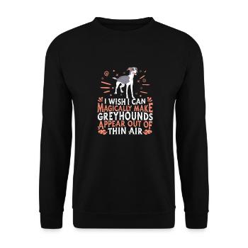 Greyhound Dog - Unisex Sweatshirt - black - Front - Alina (178cm) & Michal (187cm)