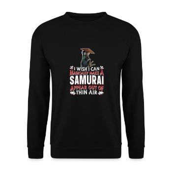 Samouraï - Sweat-shirt Unisexe - noir - Devant - Alina (178cm) & Michal (187cm)
