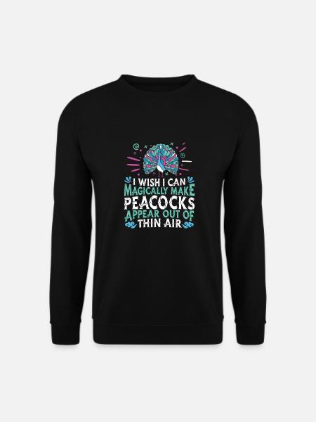 Peacock Bird - Unisex Sweatshirt - black