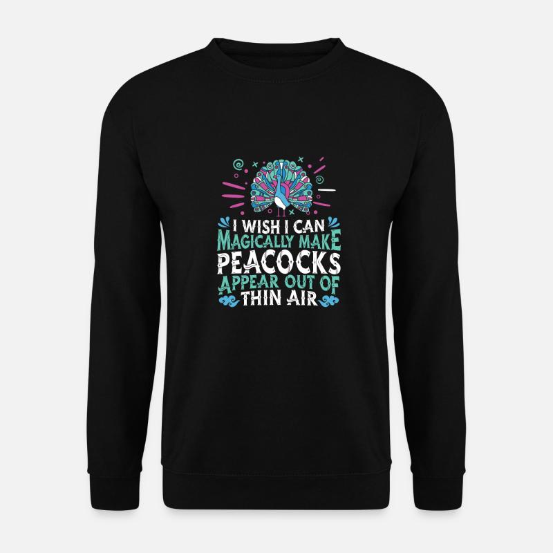 Oiseau paon - Sweat-shirt Unisexe - noir