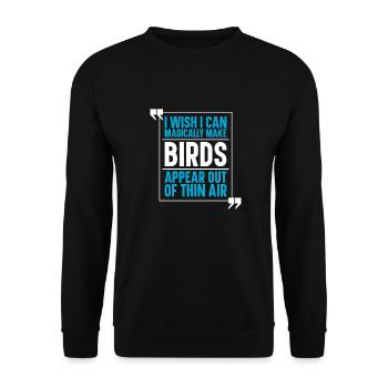 Bird Birds - Unisex Sweatshirt - black - Front - Alina (178cm) & Michal (187cm)