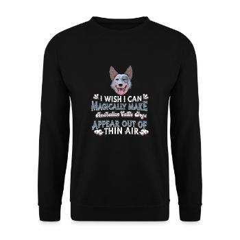Australischer Rinderhund Hund - Unisex Pullover - Schwarz - Vorne - Alina (178cm) & Michal (187cm)