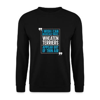 Wheaten Terrier Dog - Unisex Sweatshirt - black - Front - Alina (178cm) & Michal (187cm)