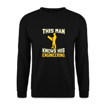 Engineer Master Technician Diploma - Unisex Sweatshirt - black - Front - Alina (178cm) & Michal (187cm)