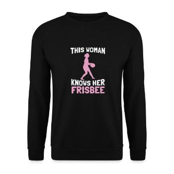 Frisbee - Unisex Sweatshirt - black - Front - Alina (178cm) & Michal (187cm)