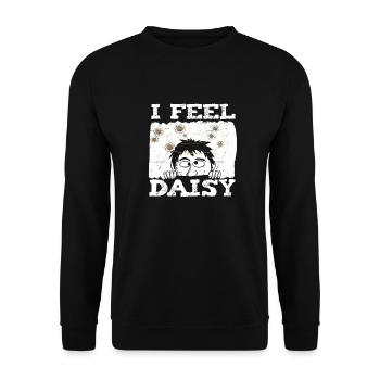Hobbygärtner Garten Gärtner Gänseblume - Unisex Pullover - Schwarz - Vorne - Alina (178cm) & Michal (187cm)