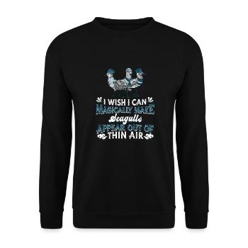 Seagull Seagull - Unisex Sweatshirt - black - Front - Alina (178cm) & Michal (187cm)