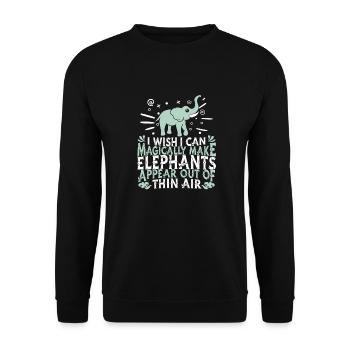 Éléphant - Sweat-shirt Unisexe - noir - Devant - Alina (178cm) & Michal (187cm)
