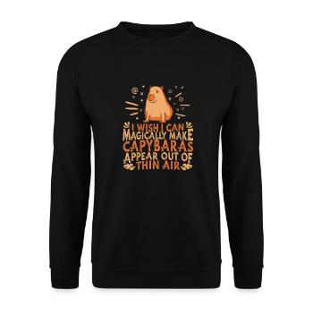 Capybara capybara rongeur - Sweat-shirt Unisexe - noir - Devant - Alina (178cm) & Michal (187cm)