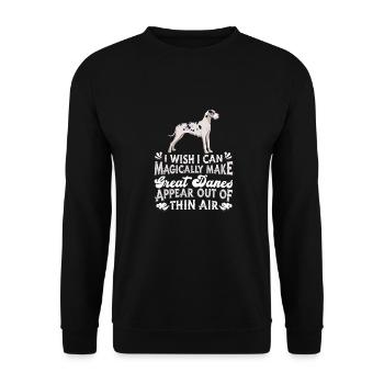Great Dane Dog - Unisex Sweatshirt - black - Front - Alina (178cm) & Michal (187cm)
