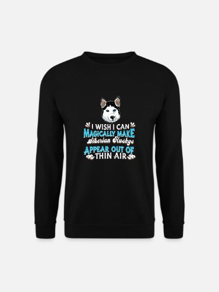 Siberian Husky Dog - Unisex Sweatshirt - black