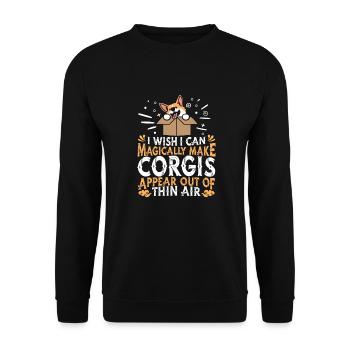 Corgi Dog - Unisex Sweatshirt - black - Front - Alina (178cm) & Michal (187cm)
