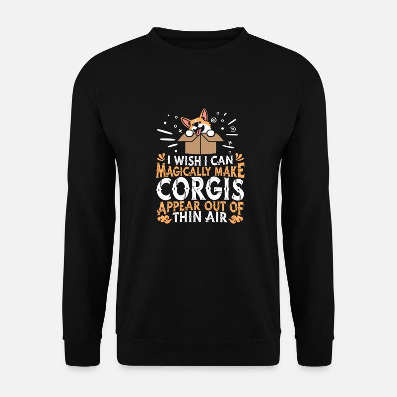 Corgi Hund - Unisex Pullover - Schwarz