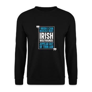 Chien loup irlandais - Sweat-shirt Unisexe - noir - Devant - Alina (178cm) & Michal (187cm)