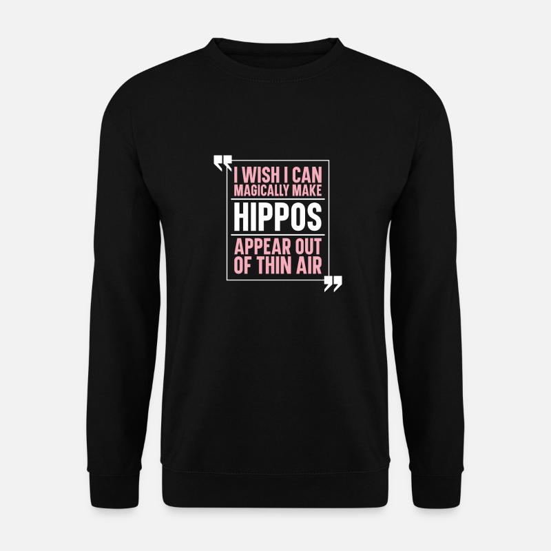 Nilpferd Hippo Flusspferd - Sweat-shirt Unisexe - noir